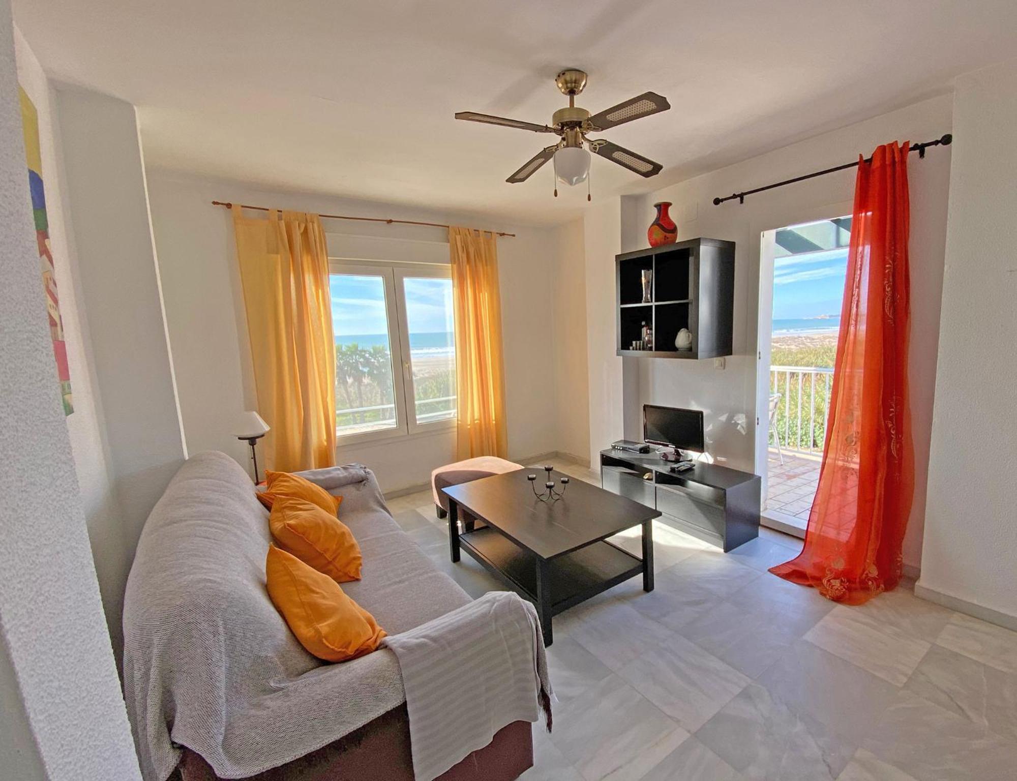 Apartament Santa Barbara B Front With Terrace, Sea View In And Garage In Conil