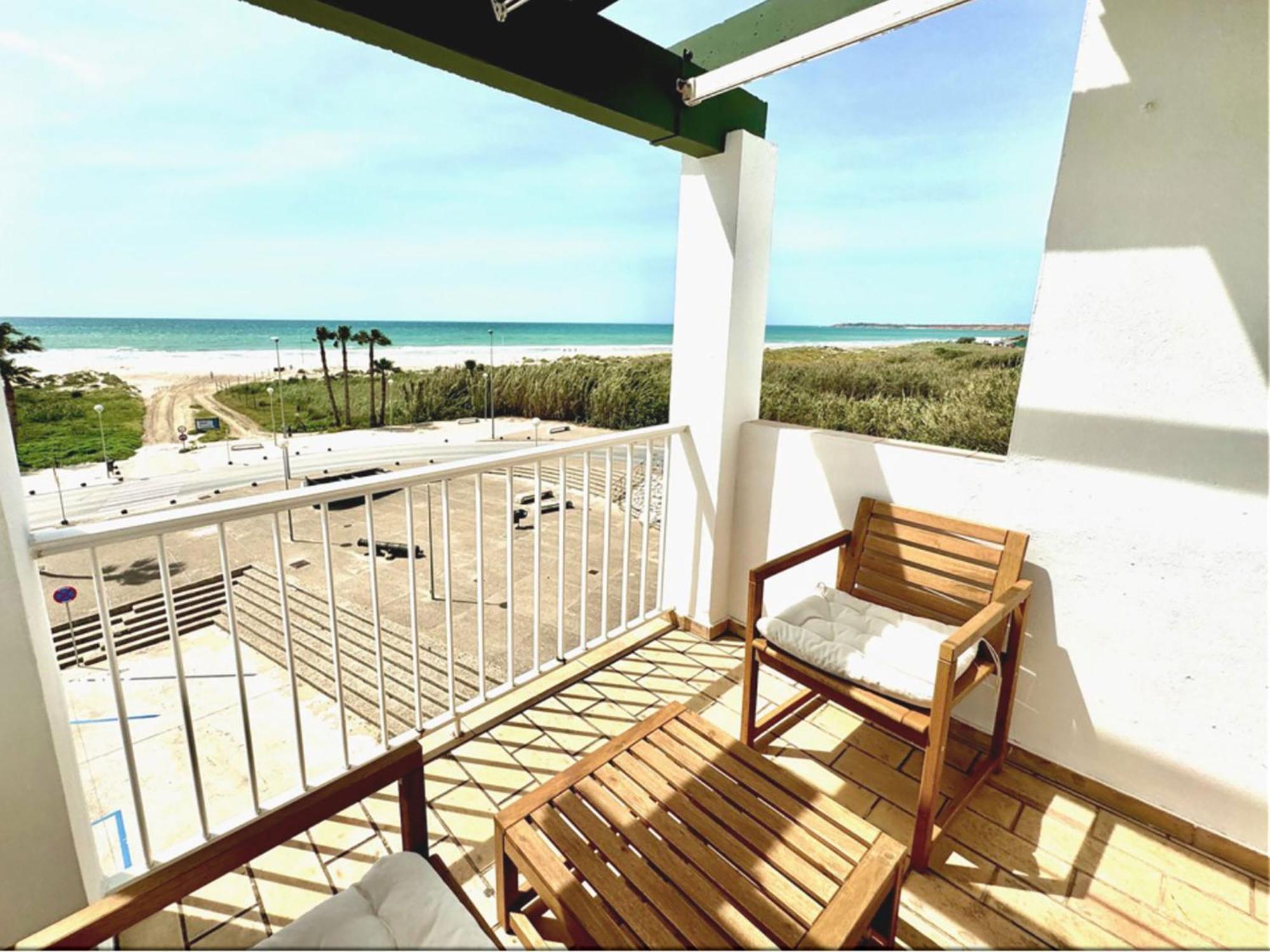 Santa Barbara B Front With Terrace, Sea View In And Garage In Conil Apartament